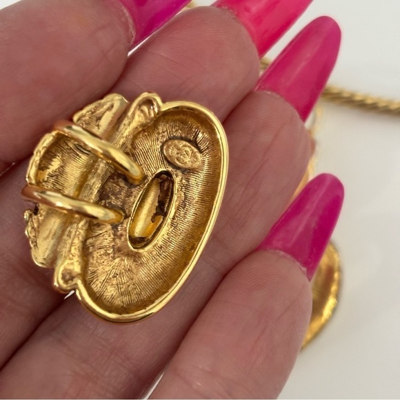 Premier Designs gold tone necklace with 2 pendants - Picture 6 of 7